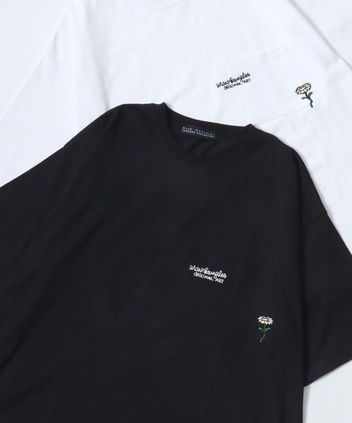 Mark Gonzales(マーク・ゴンザレス)の「MARK GONZALES ARTWORK COLLECTION/マークゴンザレス 別注 オーバーサイズ ポケット ロゴ ワンポイント刺繍 半袖Tシャツ/レディース メンズ(Tシャツ/カットソー・メンズ・ホワイト系その他/ホワイト系その他2/ブラック系その他/ホワイト/ブラック系その他2/ブラック・L/M/XL)」の6枚目の写真