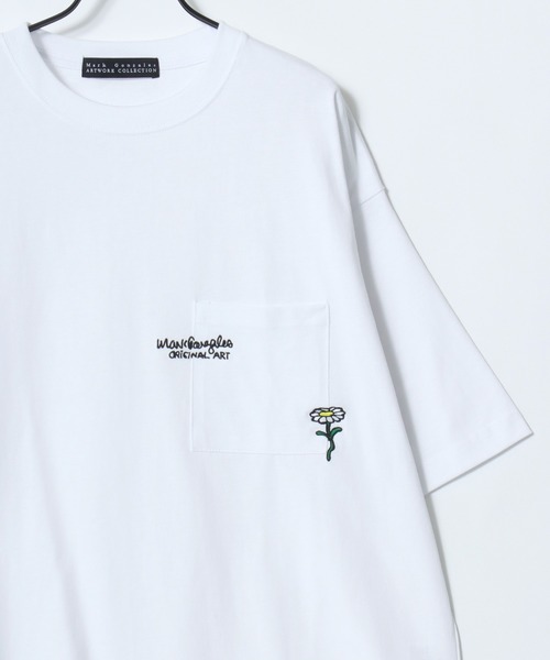 Mark Gonzales(マーク・ゴンザレス)の「MARK GONZALES ARTWORK COLLECTION/マークゴンザレス 別注 オーバーサイズ ポケット ロゴ ワンポイント刺繍 半袖Tシャツ/レディース メンズ(Tシャツ/カットソー・メンズ・ホワイト系その他/ホワイト系その他2/ブラック系その他/ホワイト/ブラック系その他2/ブラック・L/M/XL)」の10枚目の写真