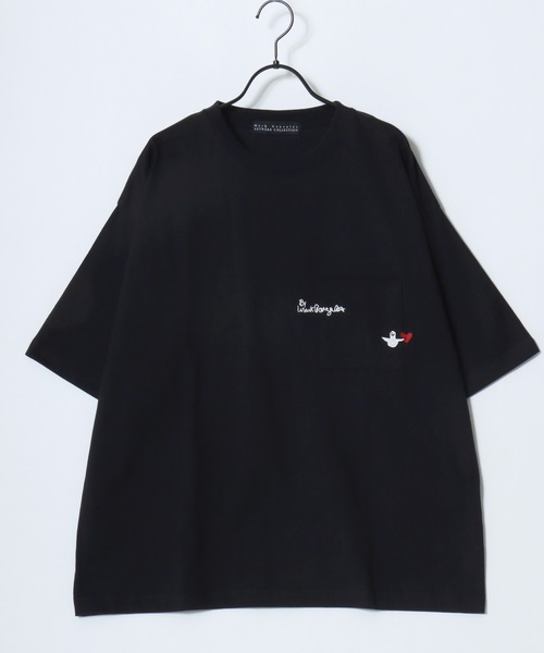 Mark Gonzales(マーク・ゴンザレス)の「MARK GONZALES ARTWORK COLLECTION/マークゴンザレス 別注 オーバーサイズ ポケット ロゴ ワンポイント刺繍 半袖Tシャツ/レディース メンズ(Tシャツ/カットソー・メンズ・ホワイト系その他/ホワイト系その他2/ブラック系その他/ホワイト/ブラック系その他2/ブラック・L/M/XL)」の18枚目の写真