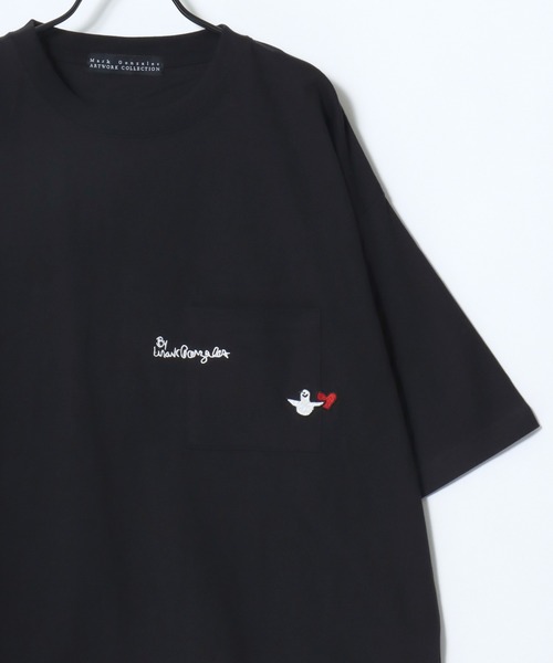 Mark Gonzales(マーク・ゴンザレス)の「MARK GONZALES ARTWORK COLLECTION/マークゴンザレス 別注 オーバーサイズ ポケット ロゴ ワンポイント刺繍 半袖Tシャツ/レディース メンズ(Tシャツ/カットソー・メンズ・ホワイト系その他/ホワイト系その他2/ブラック系その他/ホワイト/ブラック系その他2/ブラック・L/M/XL)」の12枚目の写真