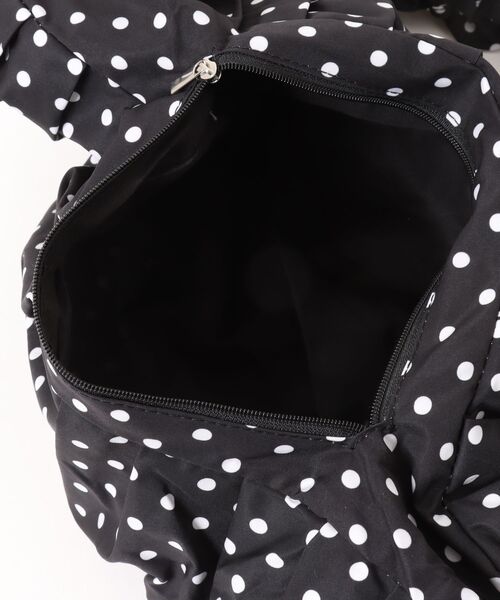 MASHIRO(マシロ)の「【MASHIRO】ドット柄ギャザー3WAYショルダーバッグ コード(MA/EKW155)(ショルダーバッグ・レディース・ブラック/ホワイト・FREE)」の13枚目の写真