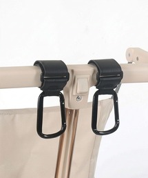 Bambin（ボンバン）の「【 Bambin / ボンバン 】 PUレザー カラビナ付き マルチ ベビーカーフック / ２個セット（その他雑貨）」