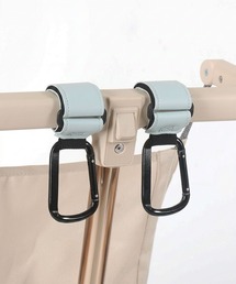 Bambin（ボンバン）の「【 Bambin / ボンバン 】 PUレザー カラビナ付き マルチ ベビーカーフック / ２個セット（その他雑貨）」