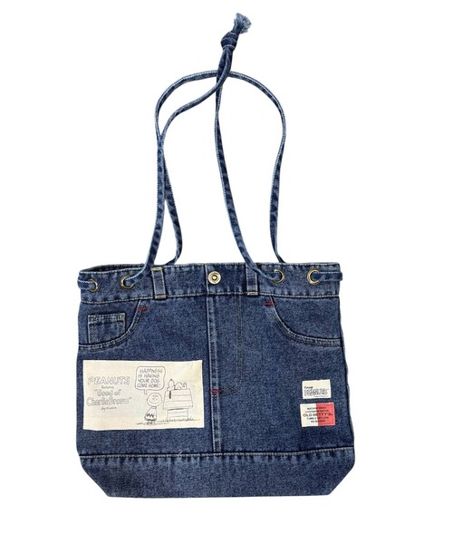 SNOOPY×OLD BETTY'S(スヌーピーカケルオールドベティーズ)の「スヌーピー【SNOOPY】デニム ショルダーバッグ(ショルダーバッグ・レディース・ブルー/ライトブルー・FREE)」の7枚目の写真