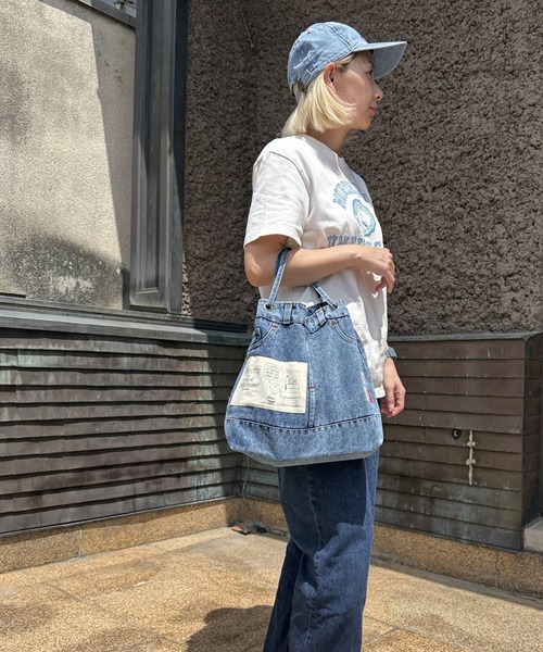 SNOOPY×OLD BETTY'S(スヌーピーカケルオールドベティーズ)の「スヌーピー【SNOOPY】デニム ショルダーバッグ(ショルダーバッグ・レディース・ブルー/ライトブルー・FREE)」の18枚目の写真