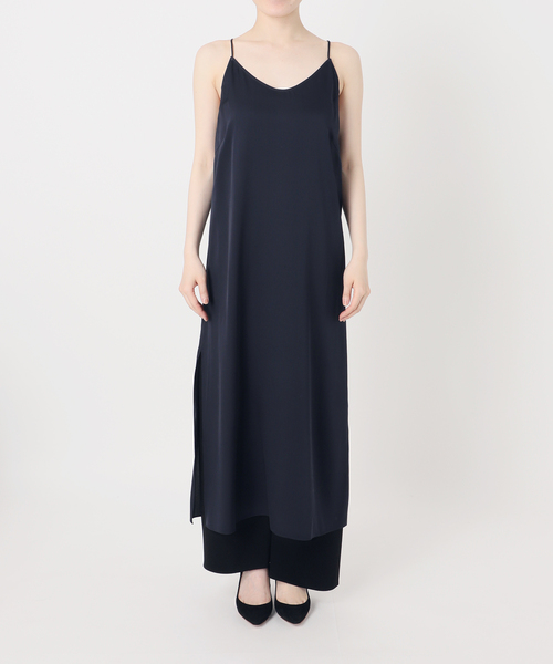 Deuxieme Classe(ドゥーズィエムクラス)の「SILK SATIN CAMI ワンピース(ワンピース・レディース・ネイビー・FREE)」の6枚目の写真
