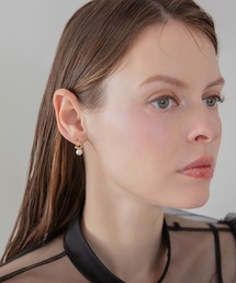 【LEJA】スタービジューニュアンスパールスパイラルラインピアス結婚式 パーティー 成人式 二次会 同窓会 お呼ばれ オケージョン 20代 30代