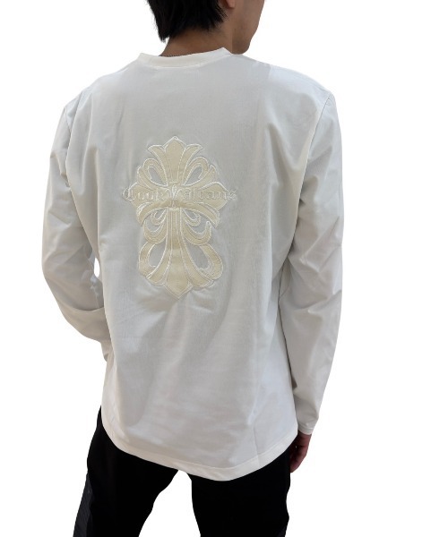 COOK JEANS(クックジーンズ)の「PUダガークロスVネックロングTシャツ(Tシャツ/カットソー・メンズ・ホワイト・SMALL/MEDIUM/LARGE/X-LARGE)」の1枚目の写真