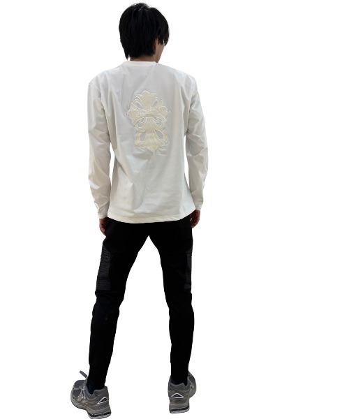 COOK JEANS(クックジーンズ)の「PUダガークロスVネックロングTシャツ(Tシャツ/カットソー・メンズ・ホワイト・SMALL/MEDIUM/LARGE/X-LARGE)」の4枚目の写真