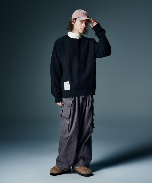 glamb(グラム)の「All Purpose Waffle Knit / オールパーポーズワッフルニット(ニット/セーター・メンズ・ホワイト/ブルー/ブラック・M/L)」の11枚目の写真