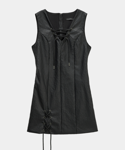 ETRE AU SOMMET(エトレオソメ)の「Corset Panel Leather One-Piece (Black)(ワンピース・レディース・ブラック・MEDIUM/SMALL)」の5枚目の写真
