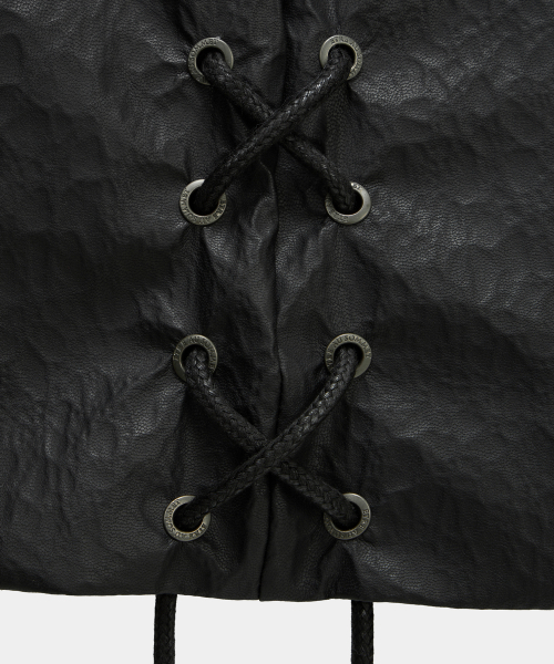 ETRE AU SOMMET(エトレオソメ)の「Corset Panel Leather One-Piece (Black)(ワンピース・レディース・ブラック・MEDIUM/SMALL)」の8枚目の写真