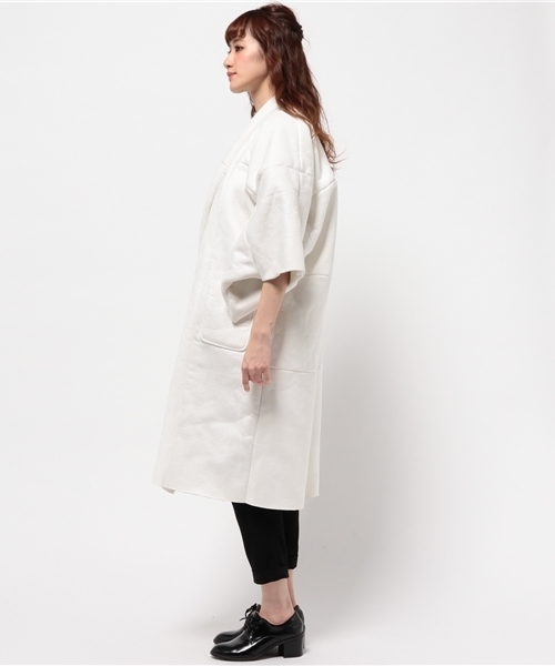 OUTLET（アウトレット）の「【IKUMI】KIMONOCOAT（その他アウター・レディース・ブラック/ホワイト・FREE）」の4枚目の写真