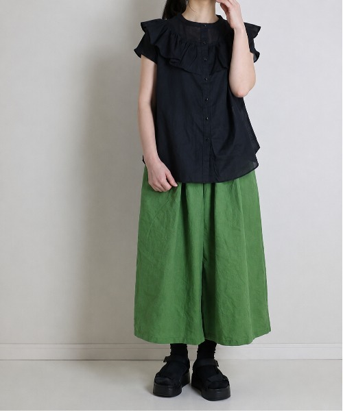 Flugge(フラッジー)の「クロップドワイドパンツ(その他パンツ・レディース・グリーン/ブラック・FREE)」の5枚目の写真