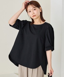 ボリューム袖」に該当するトップス（ブラック/黒色系・半袖