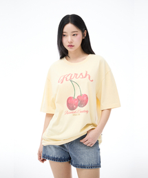 KIRSH（キルシー）の「チェリーグラフィックルーズフィットTシャツ[イエロー]（Tシャツ/カットソー）」