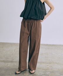 Water-Repellent Pintuck Wide Pants