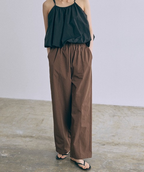 EN NEUME(エンノイム)の「Water-Repellent Pintuck Wide Pants(その他パンツ・レディース・アイボリー/ブラック/ブラウン・FREE)」の6枚目の写真