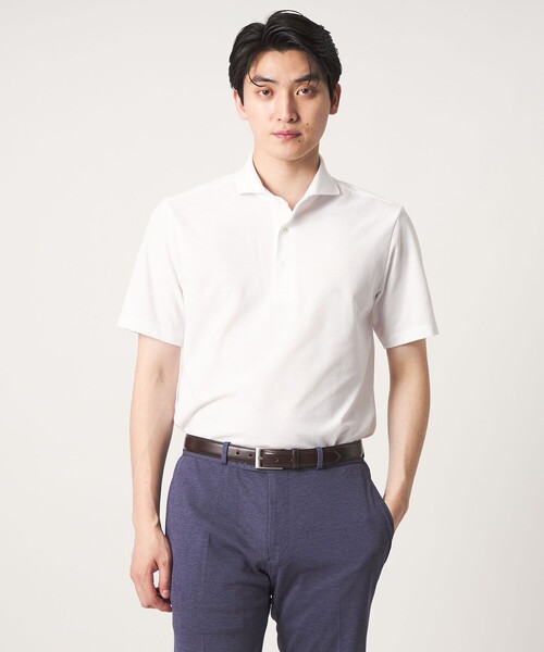 A DAY IN THE LIFE UNITED ARROWS(アデイインザライフユナイテッドアローズ)の「PrimeFlex® ドライメッシュ カッタウェイカラー ポロシャツ-吸水速乾-<A DAY IN THE LIFE>(ポロシャツ・メンズ・ダークグレー/ライトブルー/ホワイト・XL/L/M)」の4枚目の写真