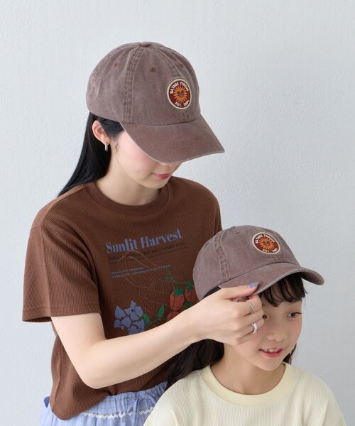 CIAOPANIC TYPY(チャオパニックティピー)の「【KIDS】ピグメントワッペン刺繍キャップ/コットン100%/親子おそろい対応(キャップ・キッズ・ブラウン/ブルー・ONE SIZE)」の12枚目の写真