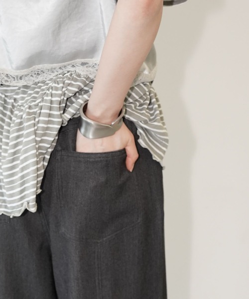 chuclla(チュクラ)の「ワイドストレートスラックス chw26s333(その他パンツ・レディース・グレー/ブラック・L/S/M)」の5枚目の写真