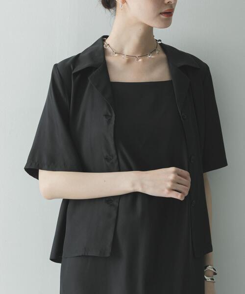 URBAN RESEARCH(アーバンリサーチ)の「『接触冷感』キュプラショートシャツ(シャツ/ブラウス・レディース・ブラック/ブラウン・FREE)」の22枚目の写真