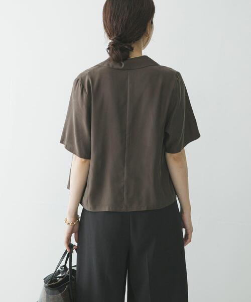 URBAN RESEARCH(アーバンリサーチ)の「『接触冷感』キュプラショートシャツ(シャツ/ブラウス・レディース・ブラック/ブラウン・FREE)」の14枚目の写真