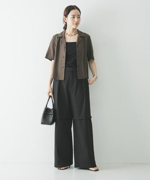 URBAN RESEARCH(アーバンリサーチ)の「『接触冷感』キュプラショートシャツ(シャツ/ブラウス・レディース・ブラック/ブラウン・FREE)」の11枚目の写真
