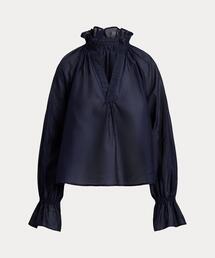 POLO RALPH LAUREN シルク100% スタンドカラー ブラウス POLO RALPH LAUREN｜ポロ ラルフ ローレンのシャツ/ブラウス（スタンド
