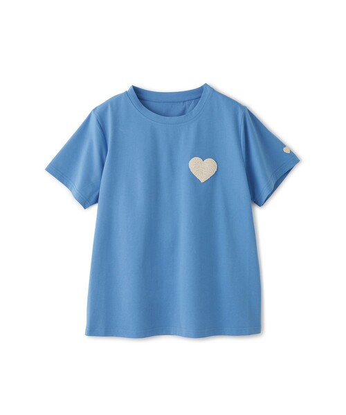 Jayro（ジャイロ）の「ハートマークTシャツ（Tシャツ/カットソー・レディース・ブルー/ピンク系その他2/ベージュ/ホワイト系その他/ブラック・M）」の4枚目の写真