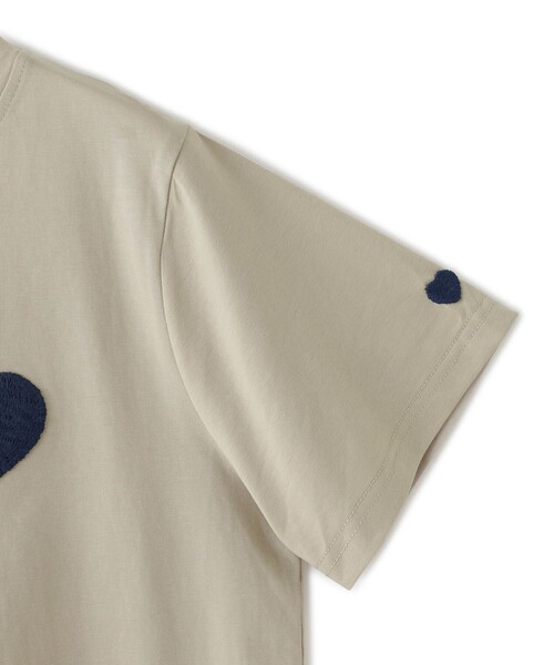 Jayro（ジャイロ）の「ハートマークTシャツ（Tシャツ/カットソー・レディース・ブルー/ピンク系その他2/ベージュ/ホワイト系その他/ブラック・M）」の7枚目の写真