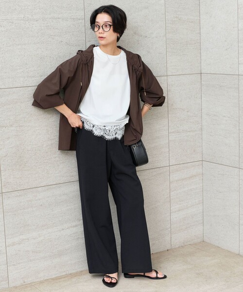 green label relaxing（グリーンレーベルリラクシング）の「［size SHORT/TALLあり］ドライ イージー パンツ（その他パンツ・レディース・ブラック/ライトグレー/モカ・34/36/38/40/TALL/SHORT）」の6枚目の写真