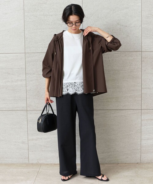 green label relaxing（グリーンレーベルリラクシング）の「［size SHORT/TALLあり］ドライ イージー パンツ（その他パンツ・レディース・ブラック/ライトグレー/モカ・34/36/38/40/TALL/SHORT）」の7枚目の写真