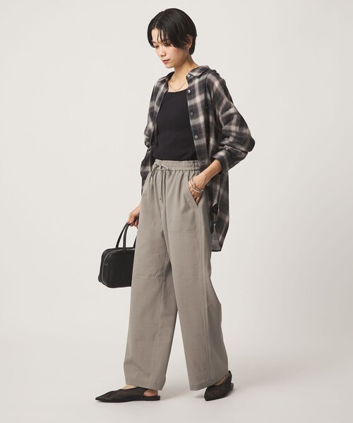 green label relaxing（グリーンレーベルリラクシング）の「［size SHORT/TALLあり］ドライ イージー パンツ（その他パンツ・レディース・ブラック/ライトグレー/モカ・34/36/38/40/TALL/SHORT）」の12枚目の写真