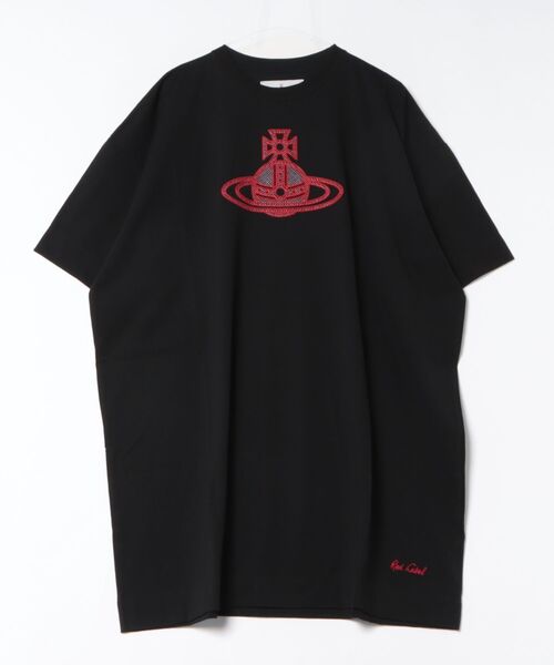 Vivienne Westwood(ヴィヴィアンウエストウッド)の「ドットエンブロイダリーオーブビッグビーフィーTシャツ(ワンピース・レディース・ホワイト/ブラック/ブルー・FREE)」の2枚目の写真
