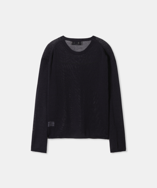 THEENDQUESTION(ジエンドクエスチョン)の「Linen blend crewneck knit top / BLACK(ニット/セーター・レディース・その他・FREE)」の2枚目の写真