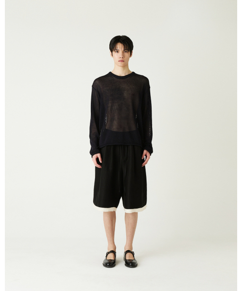 THEENDQUESTION(ジエンドクエスチョン)の「Linen blend crewneck knit top / BLACK(ニット/セーター・レディース・その他・FREE)」の3枚目の写真