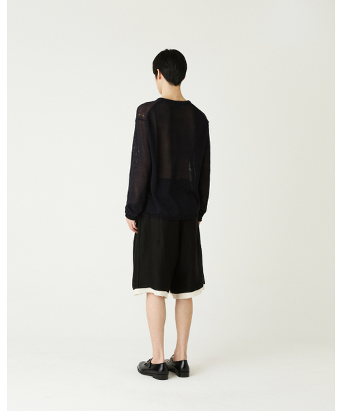 THEENDQUESTION(ジエンドクエスチョン)の「Linen blend crewneck knit top / BLACK(ニット/セーター・レディース・その他・FREE)」の5枚目の写真