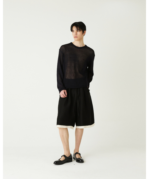 THEENDQUESTION(ジエンドクエスチョン)の「Linen blend crewneck knit top / BLACK(ニット/セーター・レディース・その他・FREE)」の7枚目の写真