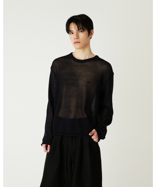THEENDQUESTION(ジエンドクエスチョン)の「Linen blend crewneck knit top / BLACK(ニット/セーター・レディース・その他・FREE)」の8枚目の写真