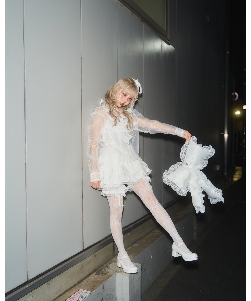 lilLilly（リルリリー）の「フリルレースカボチャパンツ（その他パンツ・レディース・ピンク/ブルー/ブラック/ホワイト・FREE）」の10枚目の写真