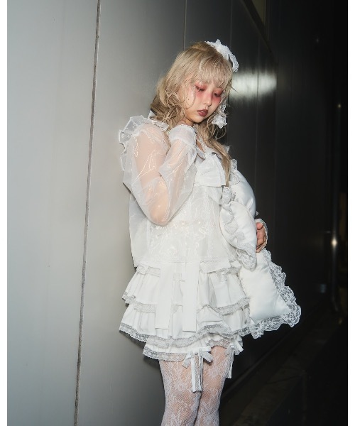 lilLilly（リルリリー）の「フリルレースカボチャパンツ（その他パンツ・レディース・ピンク/ブルー/ブラック/ホワイト・FREE）」の8枚目の写真
