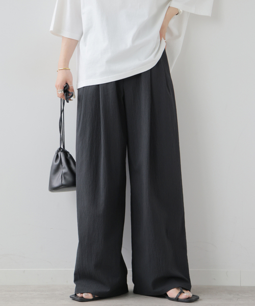 JOURNAL STANDARD relume（ジャーナルスタンダード　レリューム）の「ミニギンガムタックイージーパンツ（その他パンツ・レディース・カーキ/ブラック・FREE）」の6枚目の写真