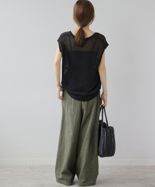 JOURNAL STANDARD relume（ジャーナルスタンダード　レリューム）の「ミニギンガムタックイージーパンツ（その他パンツ・レディース・カーキ/ブラック・FREE）」の11枚目の写真