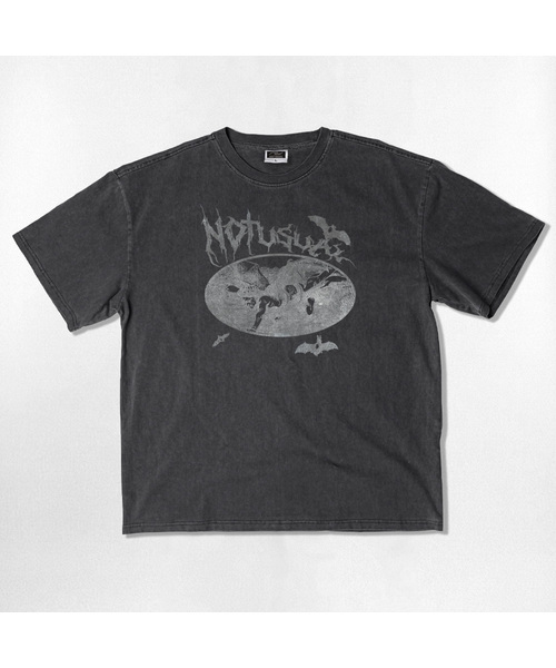 NOTUSUAL(ノットユージュアル)の「バンピールオーバーサイズピグメント半袖Tシャツ5カラー(Tシャツ/カットソー・レディース・チャコールグレー/チャコール/グリーン/スカイブルー/グレイッシュベージュ・MEDIUM/X-LARGE/LARGE/SMALL)」の1枚目の写真