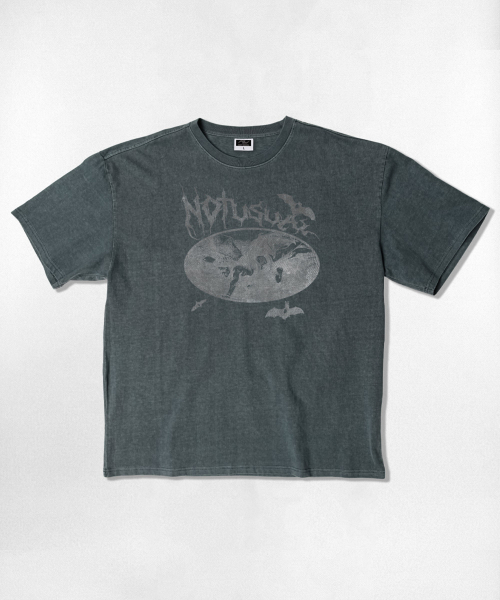 NOTUSUAL(ノットユージュアル)の「バンピールオーバーサイズピグメント半袖Tシャツ5カラー(Tシャツ/カットソー・レディース・チャコールグレー/チャコール/グリーン/スカイブルー/グレイッシュベージュ・MEDIUM/X-LARGE/LARGE/SMALL)」の11枚目の写真