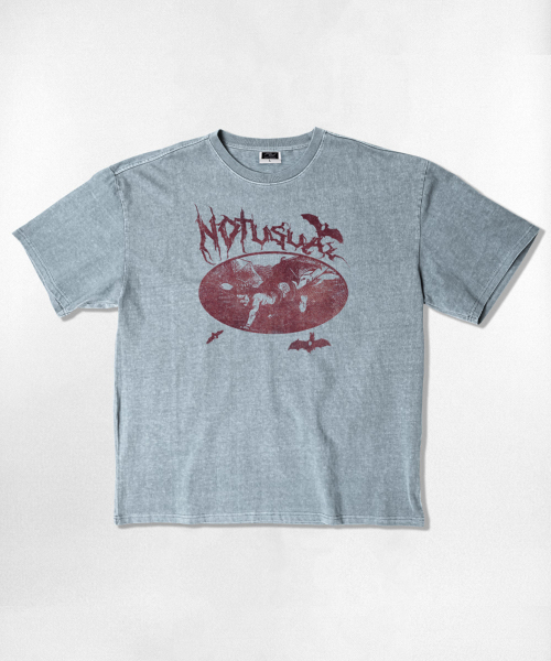 NOTUSUAL(ノットユージュアル)の「バンピールオーバーサイズピグメント半袖Tシャツ5カラー(Tシャツ/カットソー・レディース・チャコールグレー/チャコール/グリーン/スカイブルー/グレイッシュベージュ・MEDIUM/X-LARGE/LARGE/SMALL)」の13枚目の写真