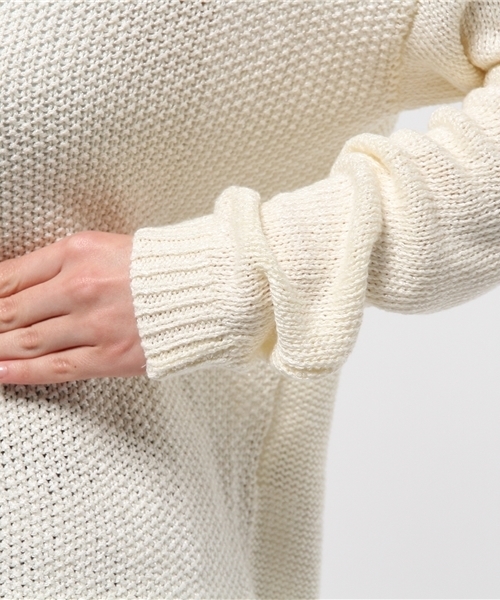 ROPE' PICNIC（ロペピクニック）の「ファンシーヤーンカノコ編ニット（ニット/セーター・レディース・サンドベージュ/ベージュ/ブルー・38）」の8枚目の写真