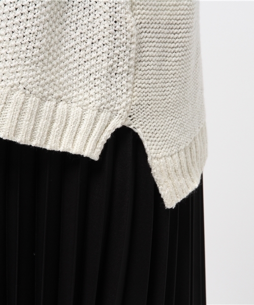 ROPE' PICNIC（ロペピクニック）の「ファンシーヤーンカノコ編ニット（ニット/セーター・レディース・サンドベージュ/ベージュ/ブルー・38）」の9枚目の写真