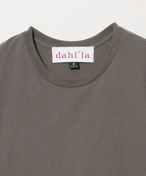 dahl'ia(ダリア)の「【WEB限定】<dahl’ia>フリル ショートスリーブ Tシャツ(Tシャツ/カットソー・レディース・ブラック/ダークグレー・FREE)」の6枚目の写真
